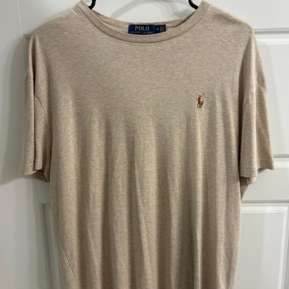 SOLD x Tan/Cream colored Ralph Lauren T shirt